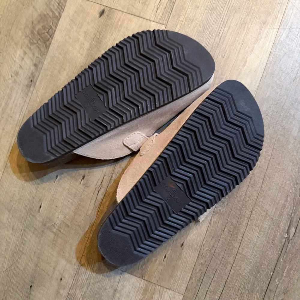 New Staheekum Crescent Slip On Buckle Clogs | Tan - Picture 4 of 9